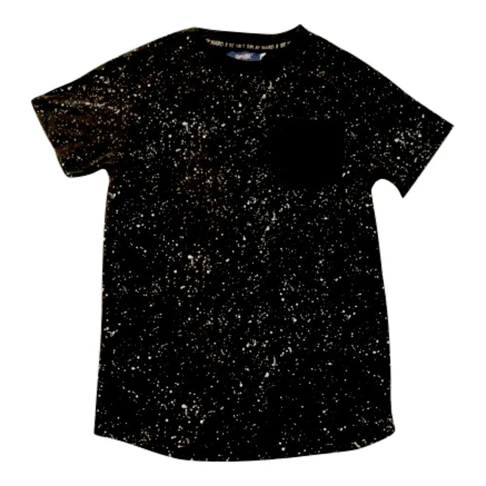 Black and white pocket tee